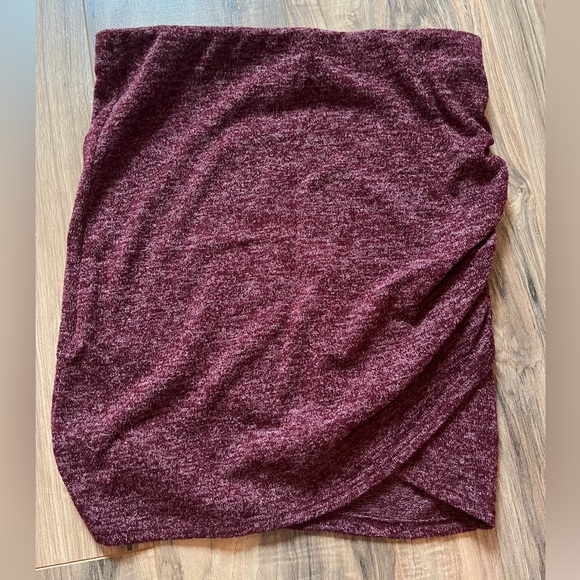 Fashion Nova Burgundy Skirt - Picture 2 of 6
